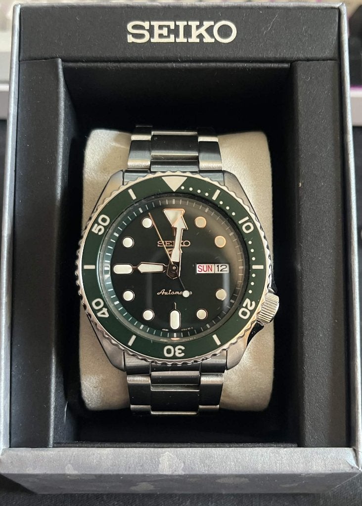 Montre Seiko Automatique Full set, Handtassen en Accessoires, Ophalen, Zo goed als nieuw, Seiko