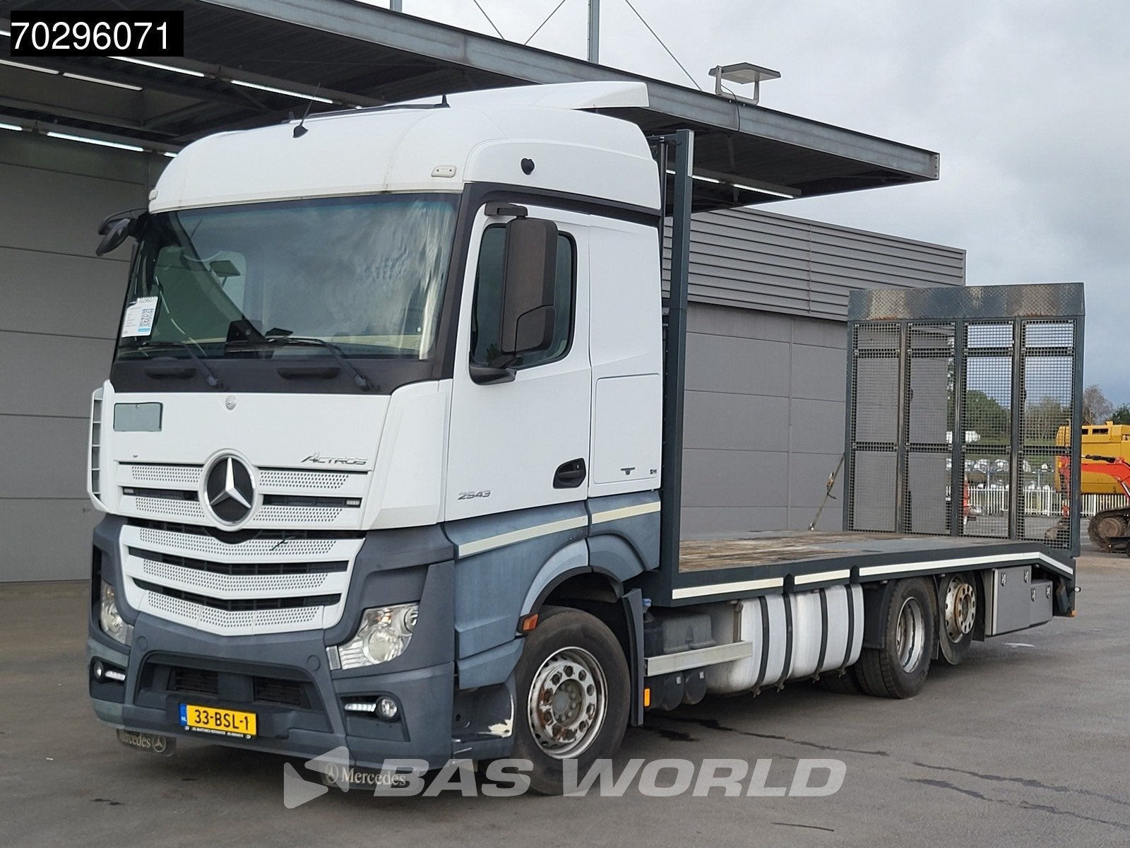Mercedes Actros Actros 2543 6X2 NL-Truck Machine transporter, Automaat, Stof, Euro 6, Wit