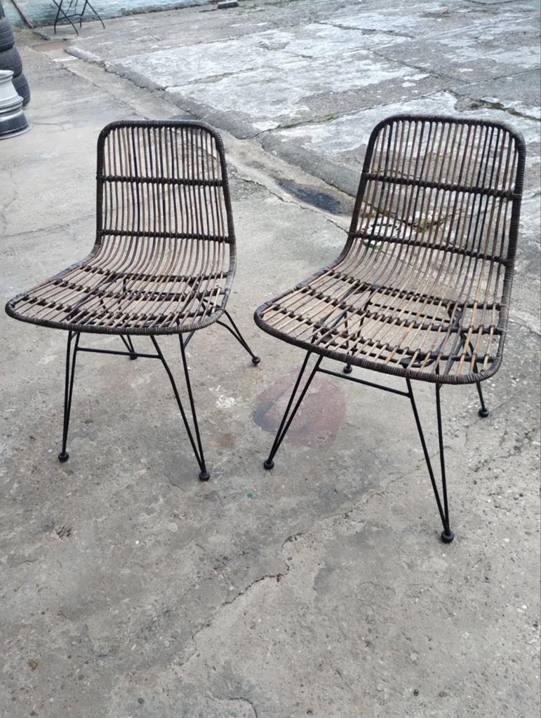 2 vintage rotan stoeltjes.... perfecte staat..., Huis en Inrichting, Stoelen, Ophalen