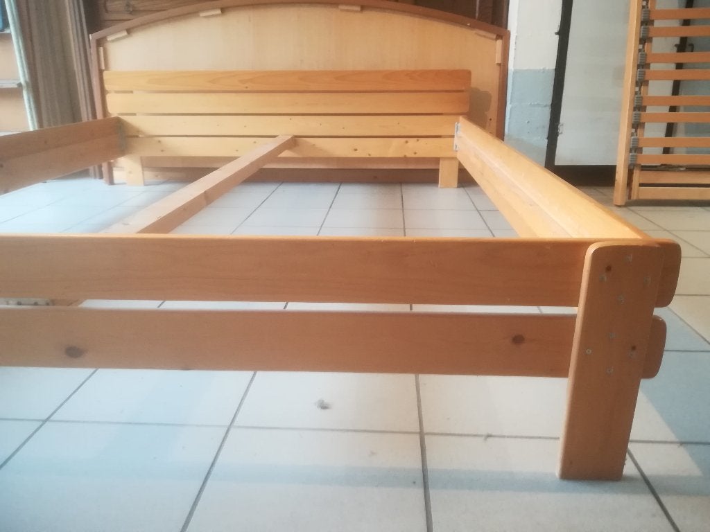 Lit 1m60 sans sommier, Maison & Meubles, Comme neuf, Enlèvement, Bois, Deux personnes