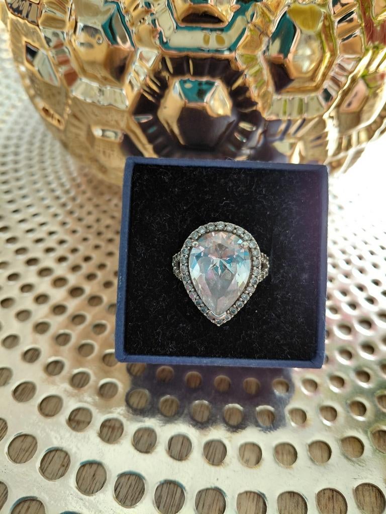 Mooie zilveren ring maat 58-60, Handtassen en Accessoires, Ringen, Ophalen of Verzenden