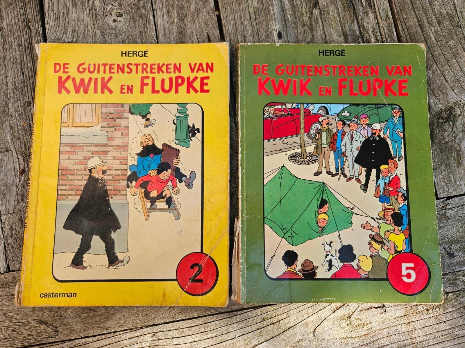 De guitenstreken van Kwik en Flupke nr 2 - 5 Hergé, Meerdere comics, Hergé, Ophalen, Gelezen