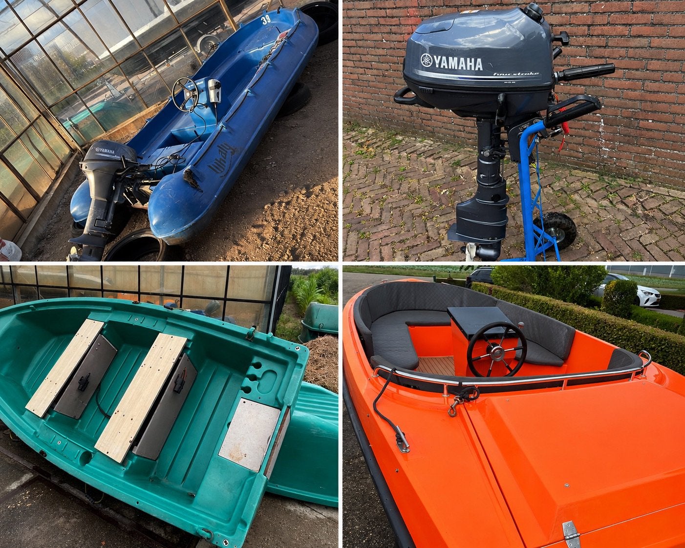 Diverse boten - sloepen,console,fluister en buitenboordmotor, Watersport en Boten, Ophalen