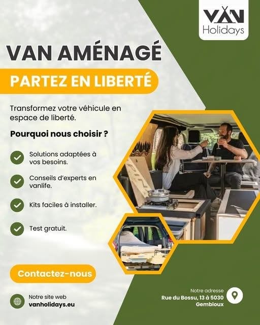 Van aménagé partez en liberté, Caravanes & Camping, Enlèvement ou Envoi, Neuf