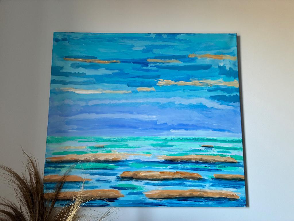 Abstract schilderij van Gaby Acevedo met certificaat., Antiquités & Art, Enlèvement
