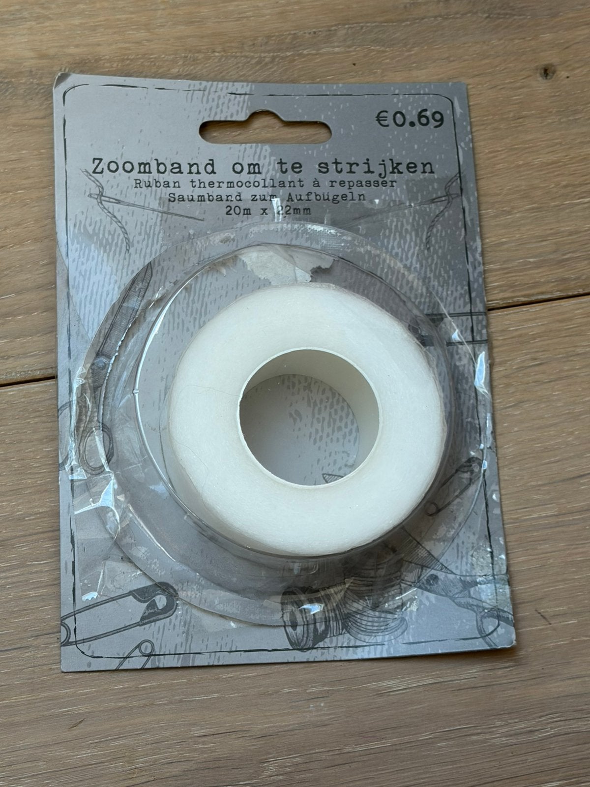 Zoomband om te strijken - 20m x 22mm, Ophalen of Verzenden, Nieuw, Lint, Band of Elastiek