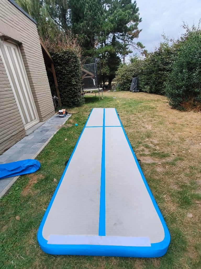 Airtrack 5 meter met pomp, Sport en Fitness, Ophalen, Zo goed als nieuw, Materiaal