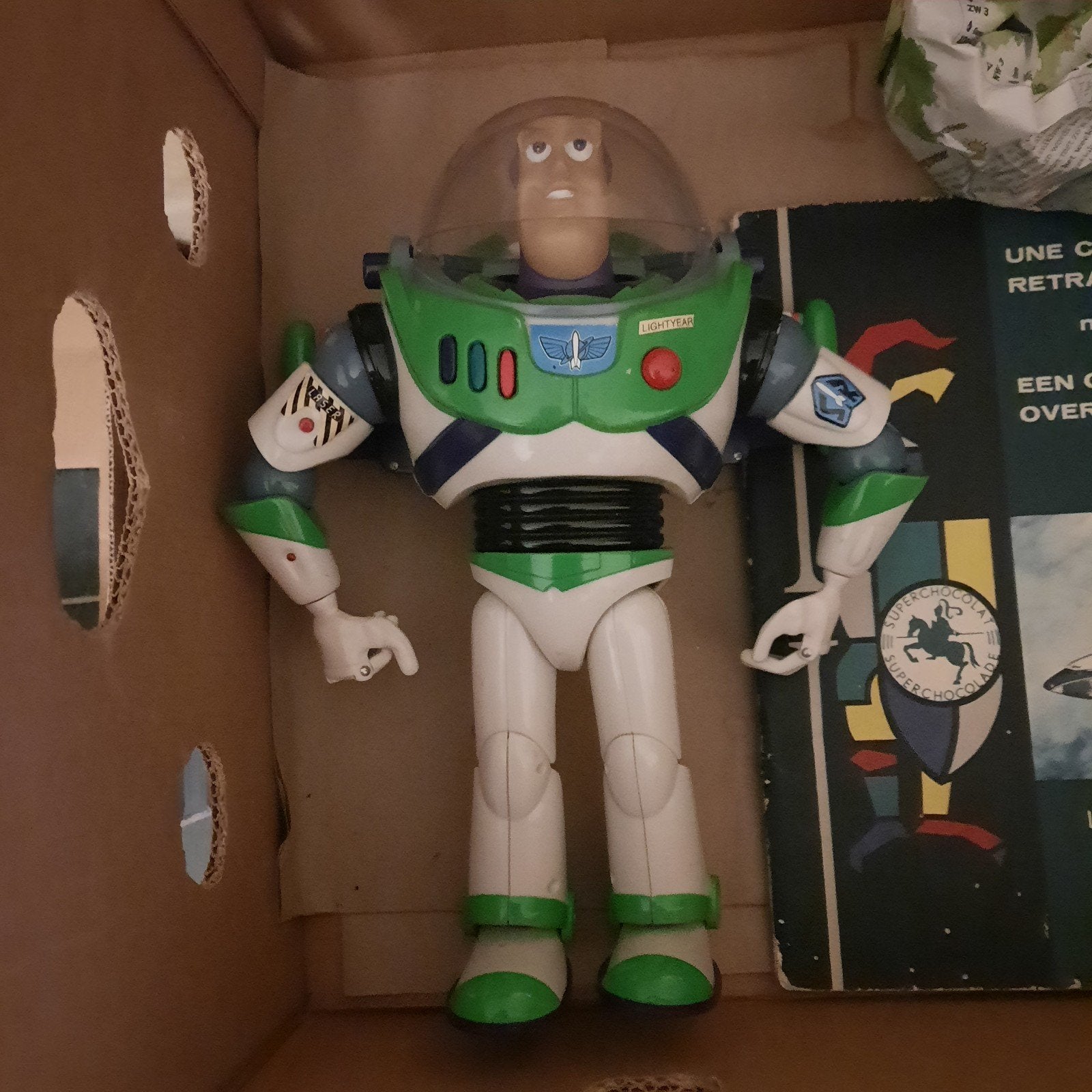 Buzz Lightyear , ongeveer 30 cm . Werkt !, Ophalen of Verzenden, Zo goed als nieuw