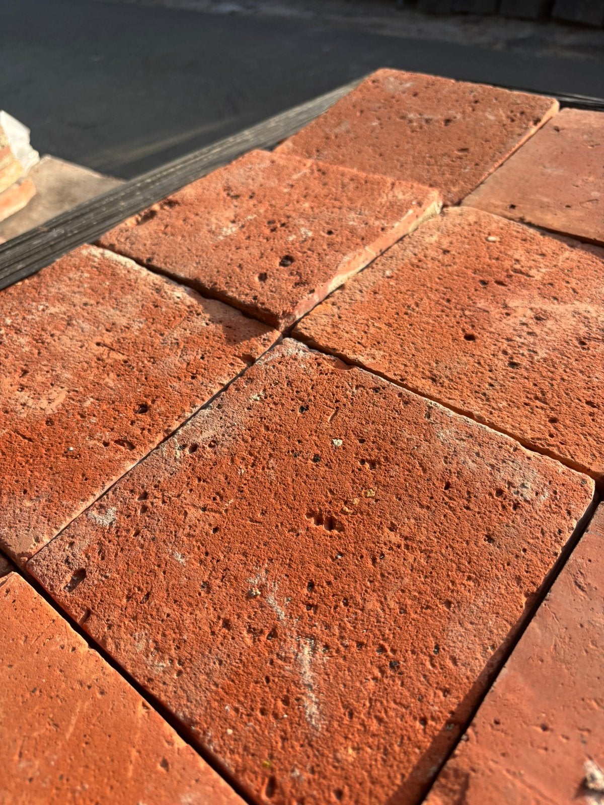 Lot Antieke terracotta tegels. Voor info BELLEN 0474220705, Antiek en Kunst, Antiek | Wandborden en Tegels, Ophalen