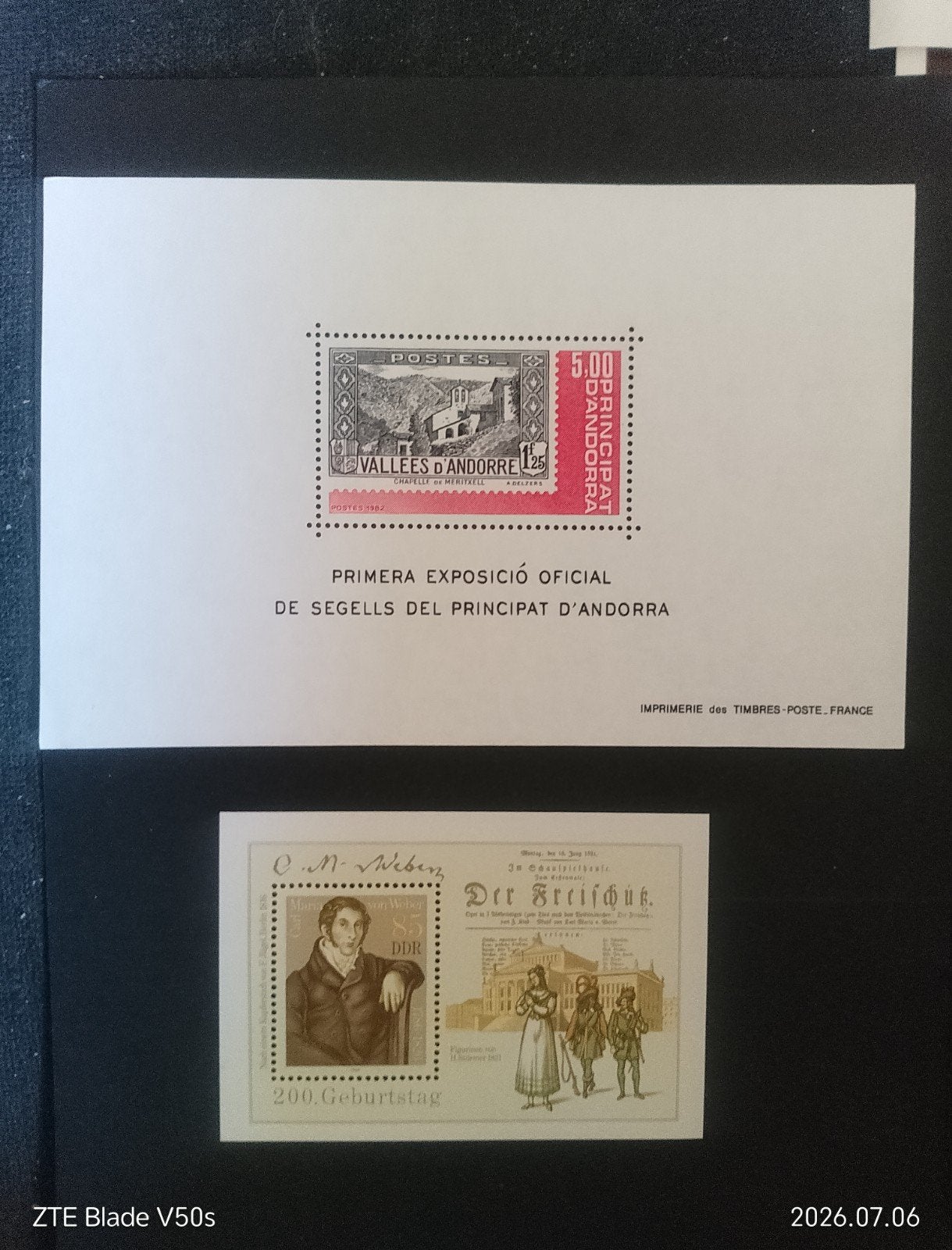 Carte postale de timbres historiques variés, Enlèvement ou Envoi