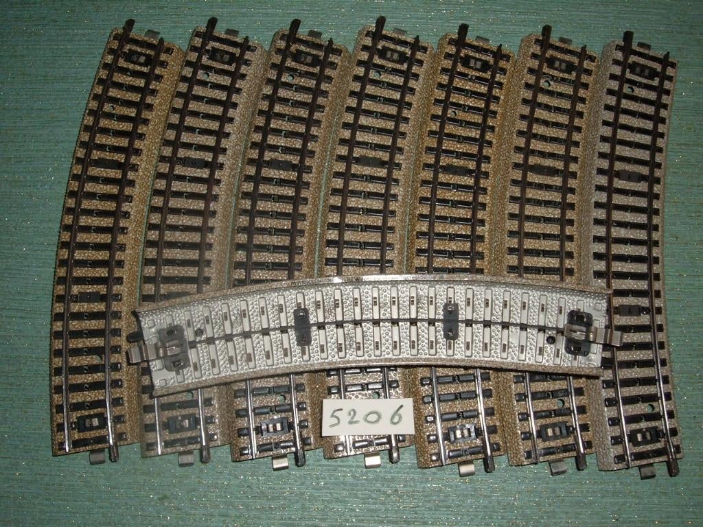 Marklin 8 courbes 5206, Enlèvement ou Envoi, Utilisé, Rails, Märklin
