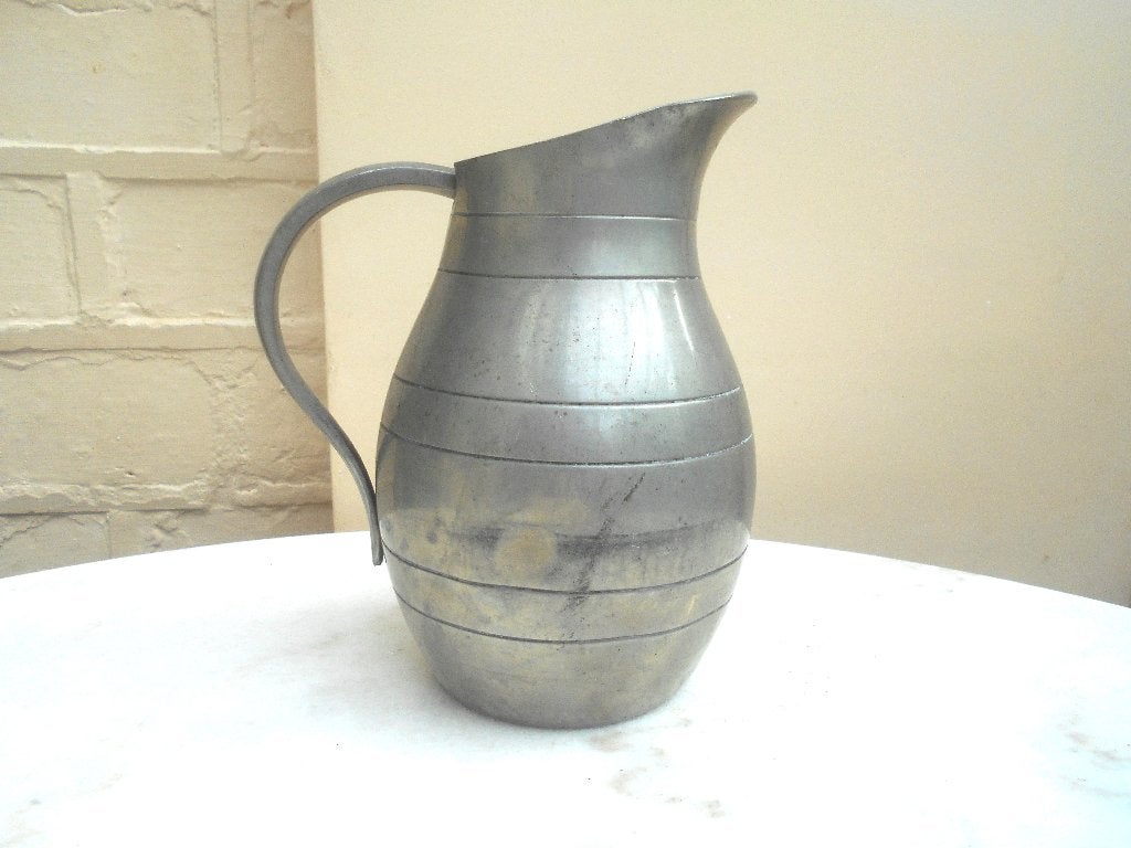 ancienne pichet  cruche en étain pur belge Belgique, Antiquités & Art, Enlèvement ou Envoi