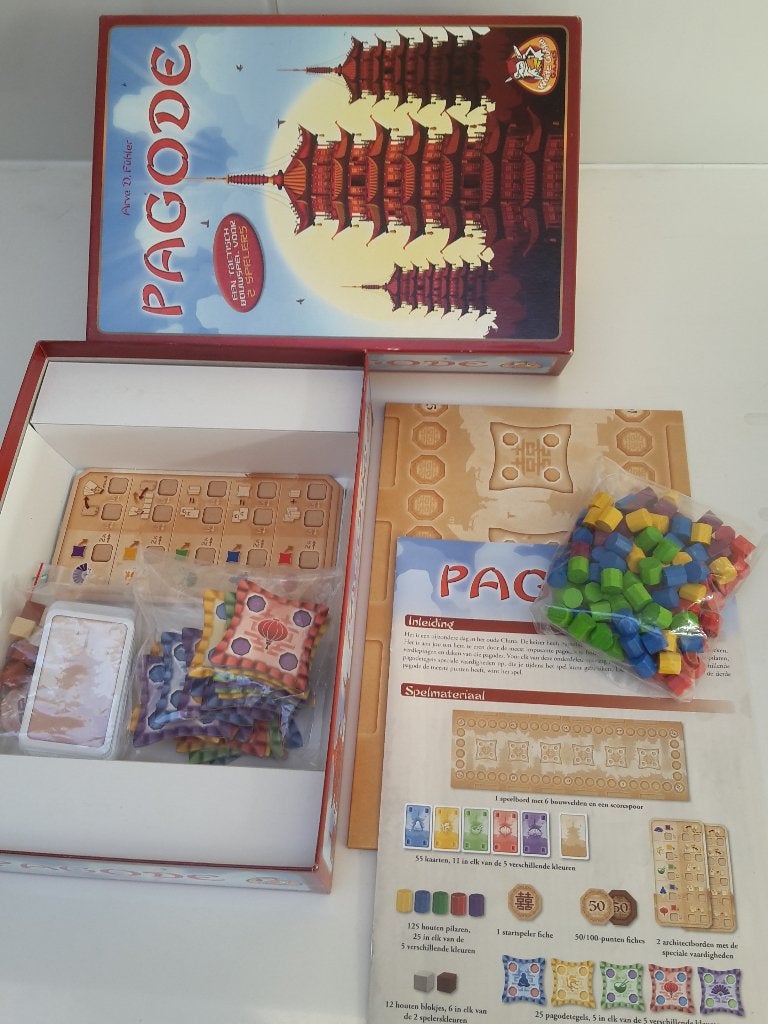 Spel Pagode, als nieuw, 2 spelers, 8+, + 1 gratis promo, Een of twee spelers, Ophalen of Verzenden, Zo goed als nieuw, White Goblin Games