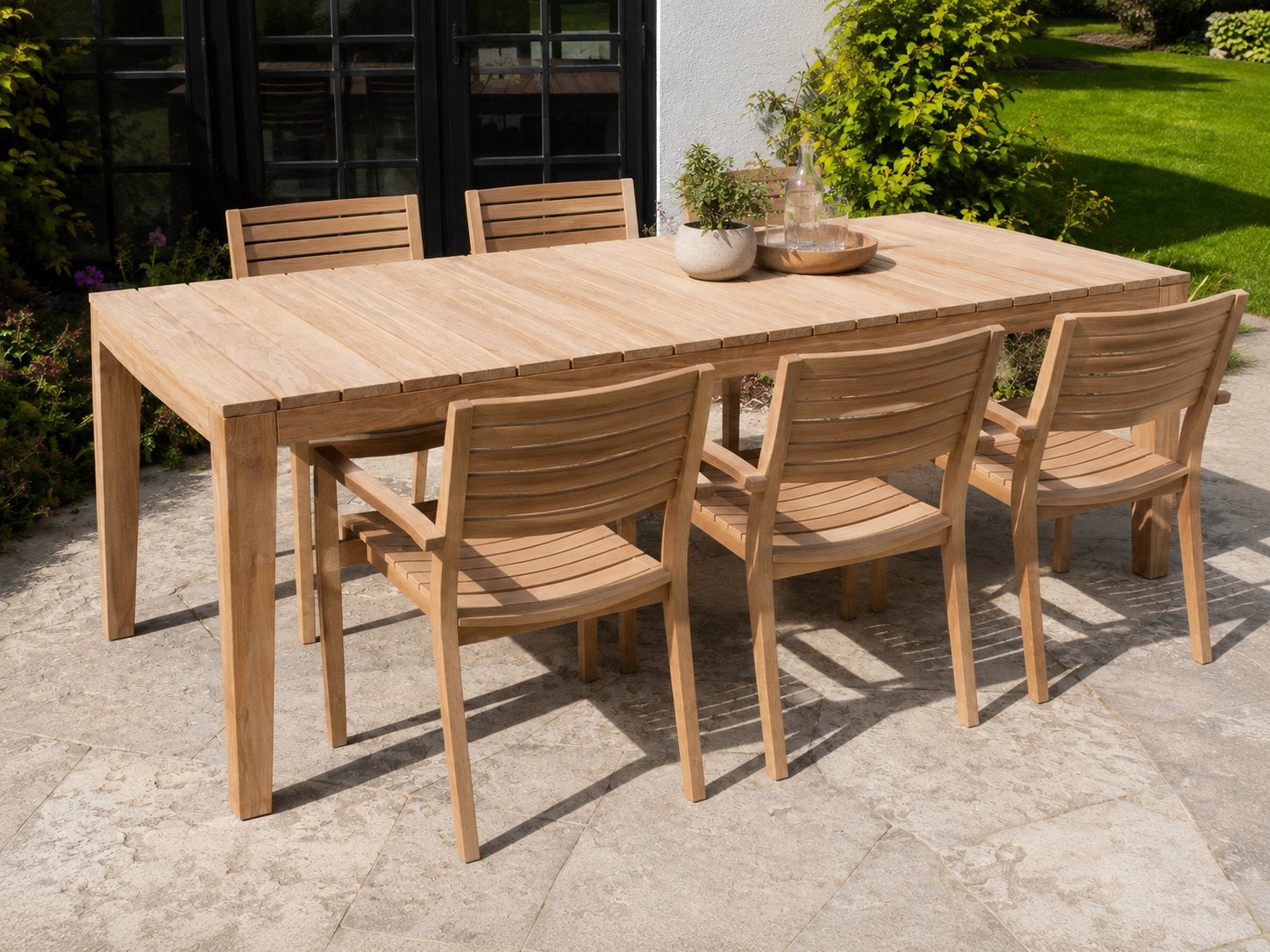 Teak tafel 213 cm x 100 cm, Jardin & Terrasse, Ensembles de jardin, Comme neuf, Enlèvement