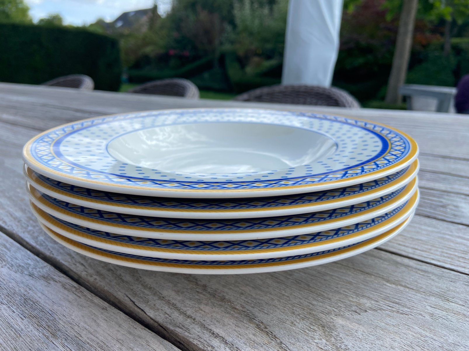 Lot 5 assiettes creuses Villeroy & Boch "Perpignan" Gallo, Antiquités & Art, Enlèvement ou Envoi