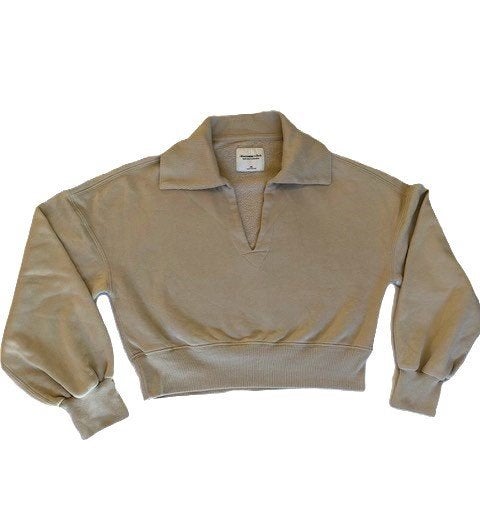 Sweat Abercrombie&Fitch taille XS Beige Femme, Enlèvement ou Envoi, Beige, Comme neuf, Taille 34 (XS) ou plus petite