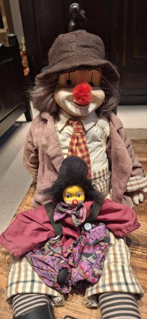 Vintage clown poppen, Ophalen of Verzenden, Zo goed als nieuw, Overige typen