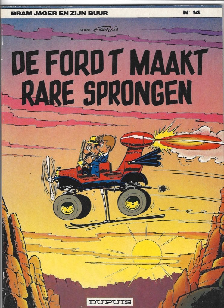BRAM JAGER EN ZIJN BUUR 14 "DE FORD T MAAKT RARE SPRONGEN", Eén stripboek, Bertrand Francis, Ophalen of Verzenden, Zo goed als nieuw
