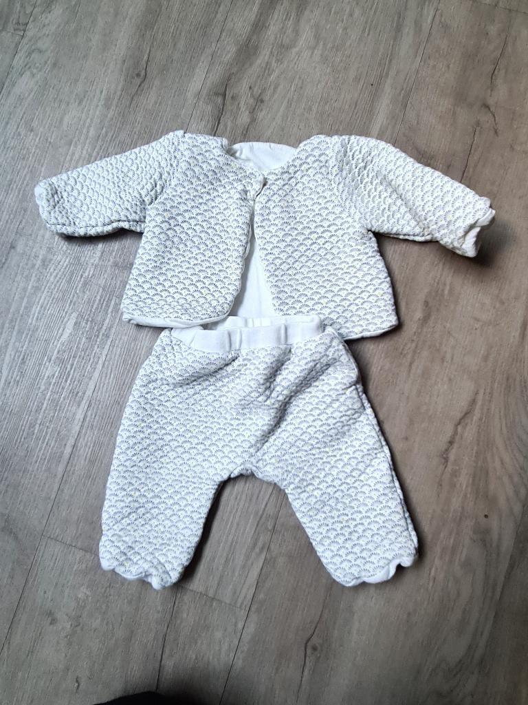 Setje van broek en jasje (Obaïbi) Maat 59, Kinderen en Baby's, Jongetje of Meisje, Ophalen of Verzenden, Zo goed als nieuw, Setje