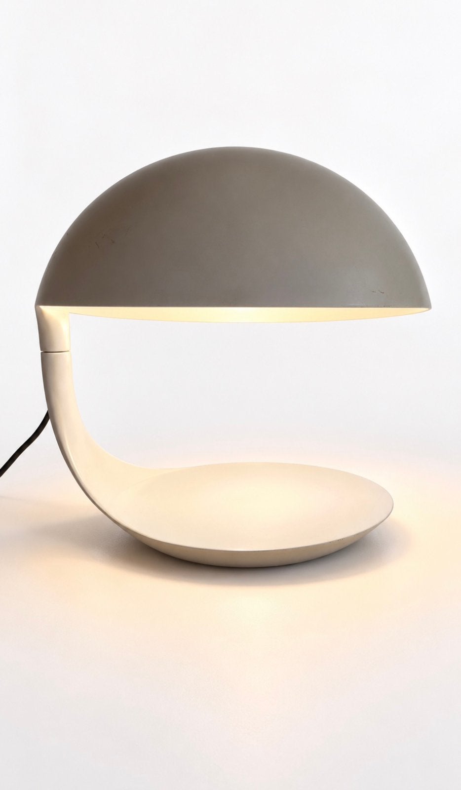 Vintage design Martinelli Luce Cobra lamp, Gebruikt, Wit, Ophalen of Verzenden, Sfeerlamp