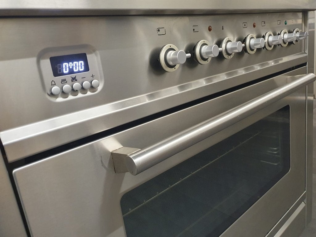 Boretti Fornuis 90cm rvs / inox 1 elektrische oven Frytop, Gaz, Classe énergétique A ou plus économe, Comme neuf, Enlèvement