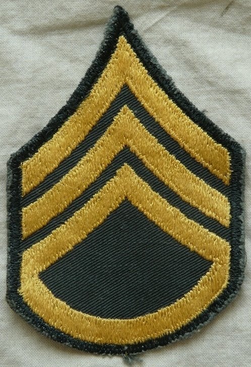 Rank Patch Insignia Stafsergeant (SSG / E-6) US Army, 1970s., Verzamelen, Ophalen of Verzenden, Landmacht, Embleem of Badge
