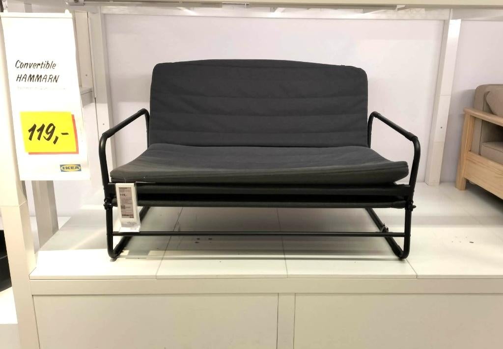 IKEA CLIC CLAC CONVERTEERBARE BANK, Huis en Inrichting, Ophalen, Tweepersoons, 120 cm