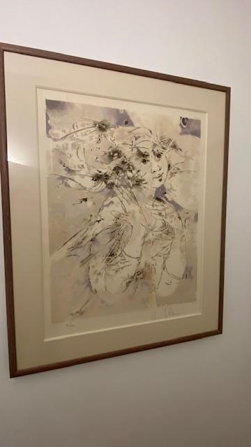 Tableau litho numérotée signée artiste belge René Julien, Ophalen
