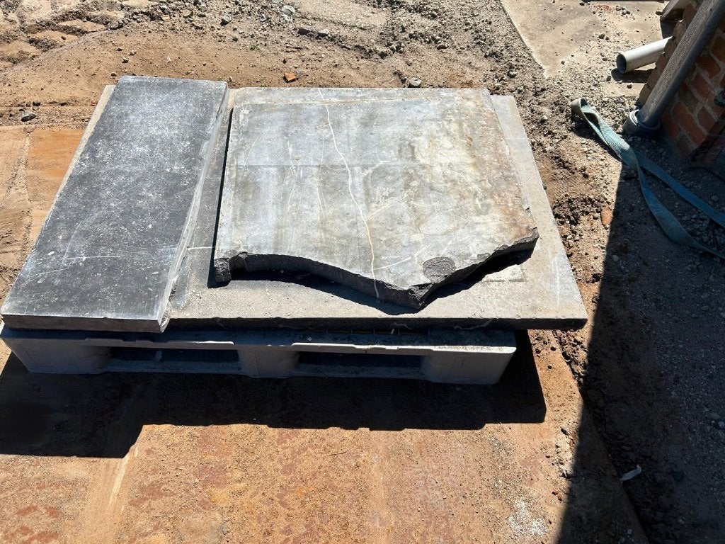 granieten platen, Ophalen, Gebruikt