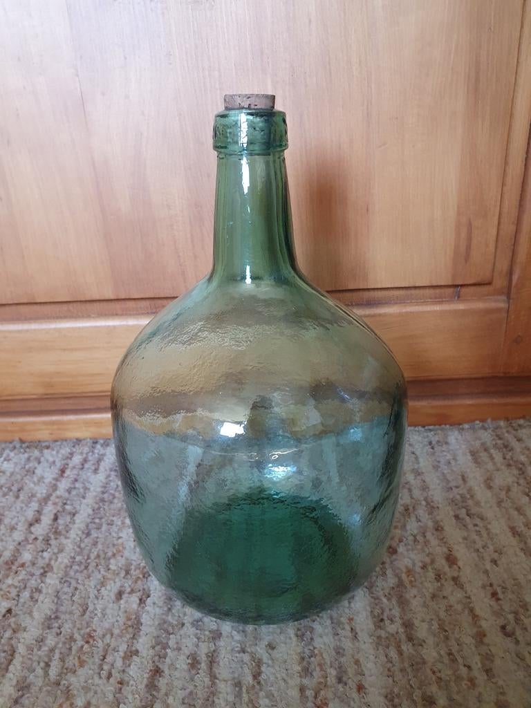 Ancienne petite dame jeanne déco en verre, Enlèvement ou Envoi