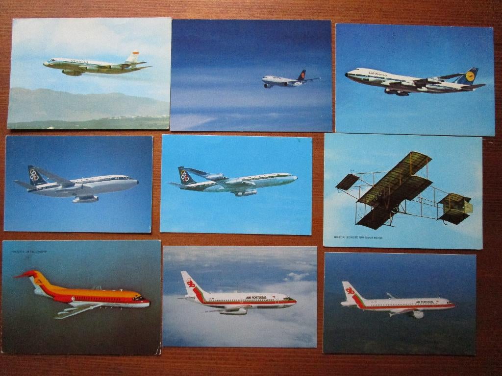 postkaarten met vliegtuigen, Verzamelen, Luchtvaart en Vliegtuigspotten, Zo goed als nieuw, Kaart, Foto of Prent, Ophalen of Verzenden