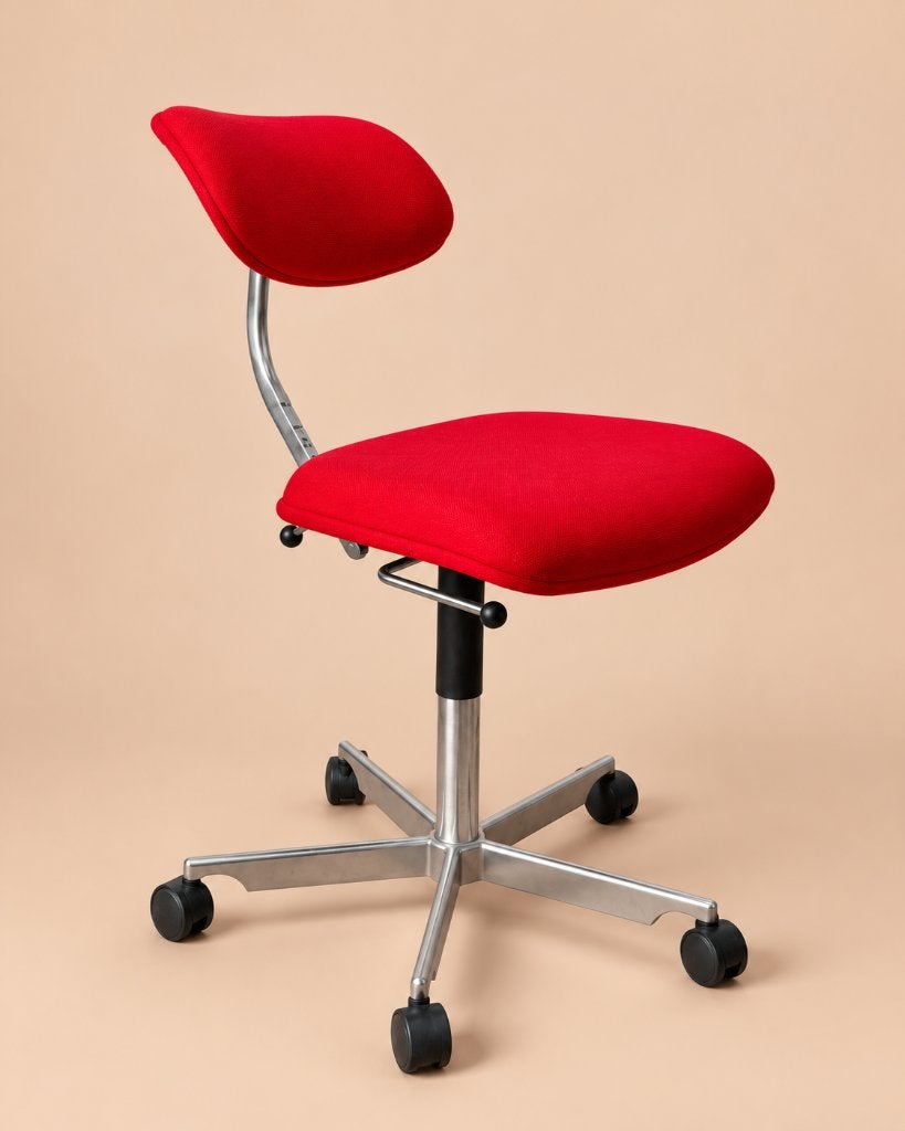 KEVI Design Bureaustoel/Chaise Jørgen Rasmussen-Engelbrechts, Ophalen, Gebruikt, Rood, Bureaustoel