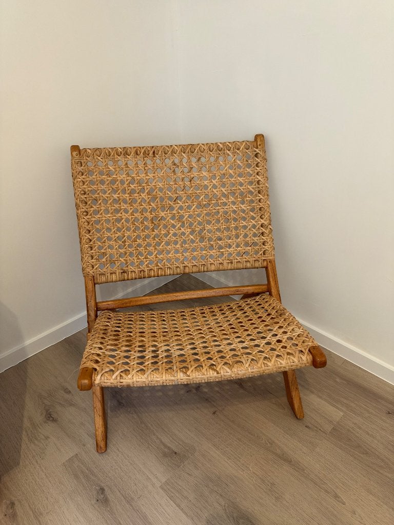 Rotan stoel, Maison & Meubles, Enlèvement, Comme neuf, Osier ou Rotin, Une