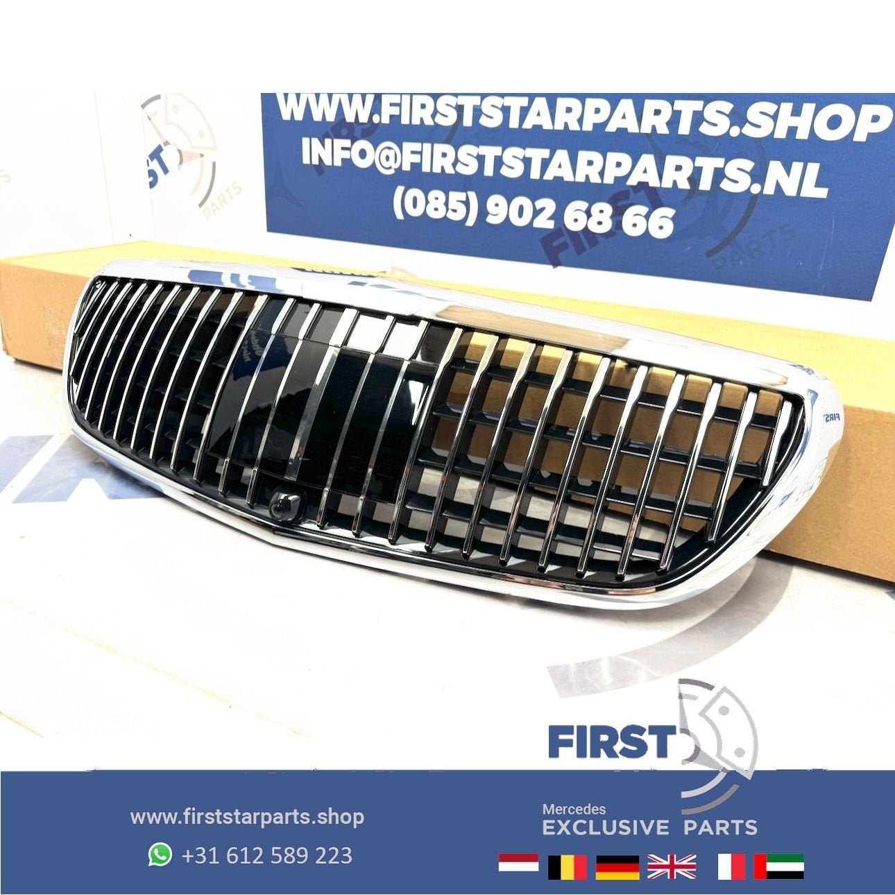 W213 maybach look GRIL VOORBUMPER GRILLE Mercedes E KLASSE 2, Utilisé, -, -, Enlèvement ou Envoi