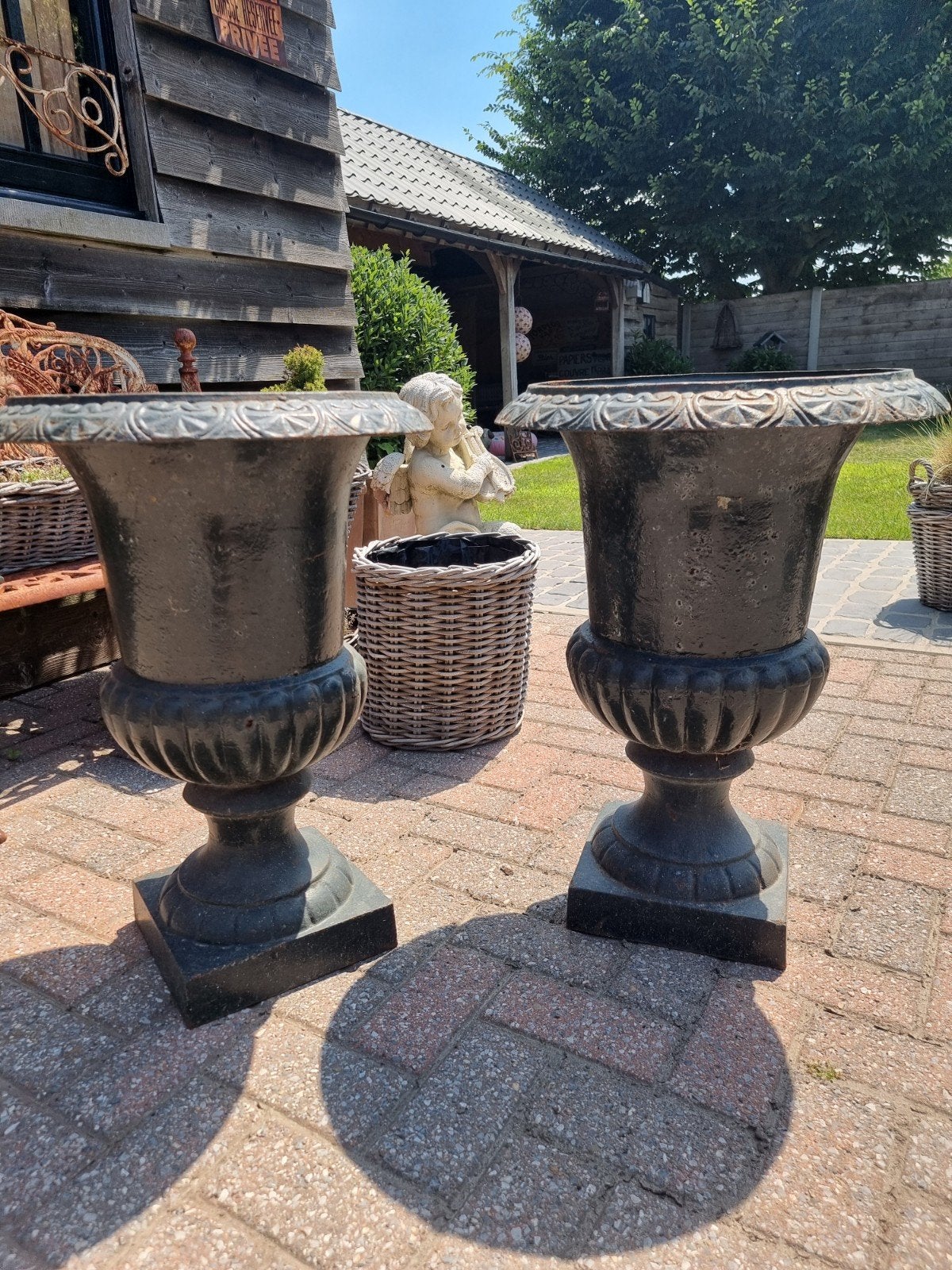 Prachtige antieke tuinvazen/set, Tuin en Terras, Tuinvazen, Ophalen