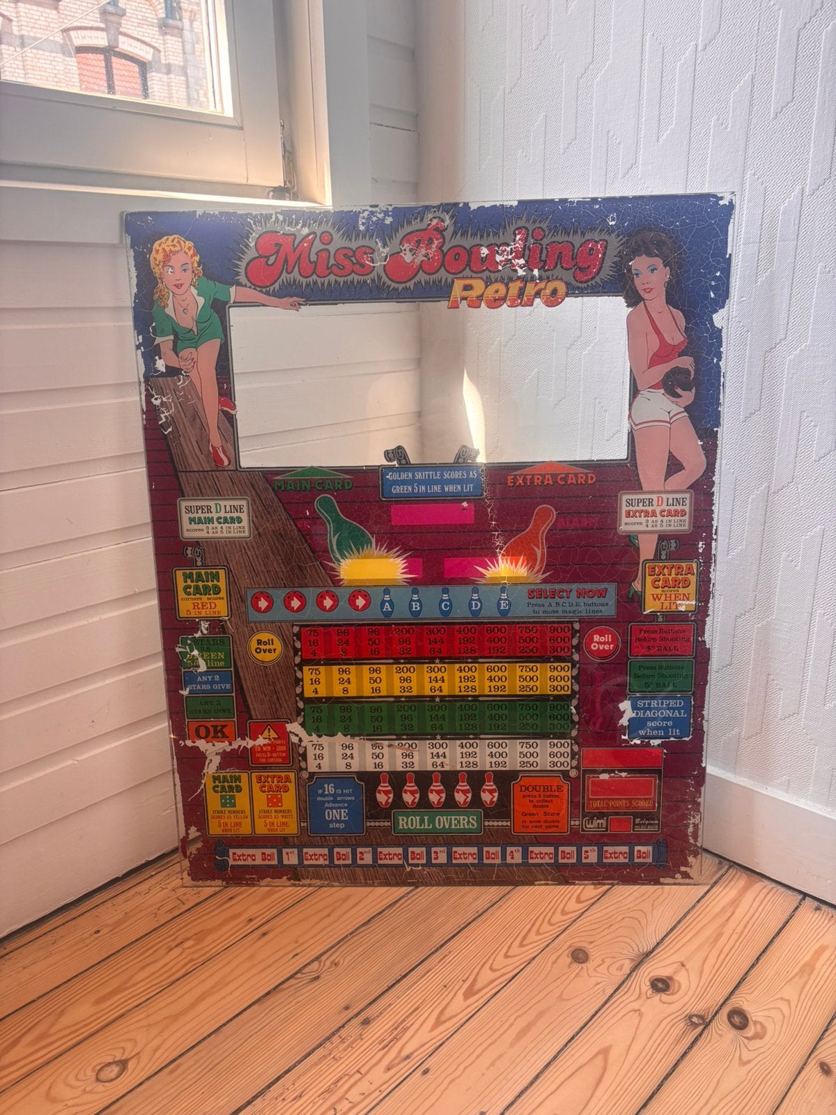 Originele glazen frontplaat WIMI GAMES, Ophalen, Zo goed als nieuw
