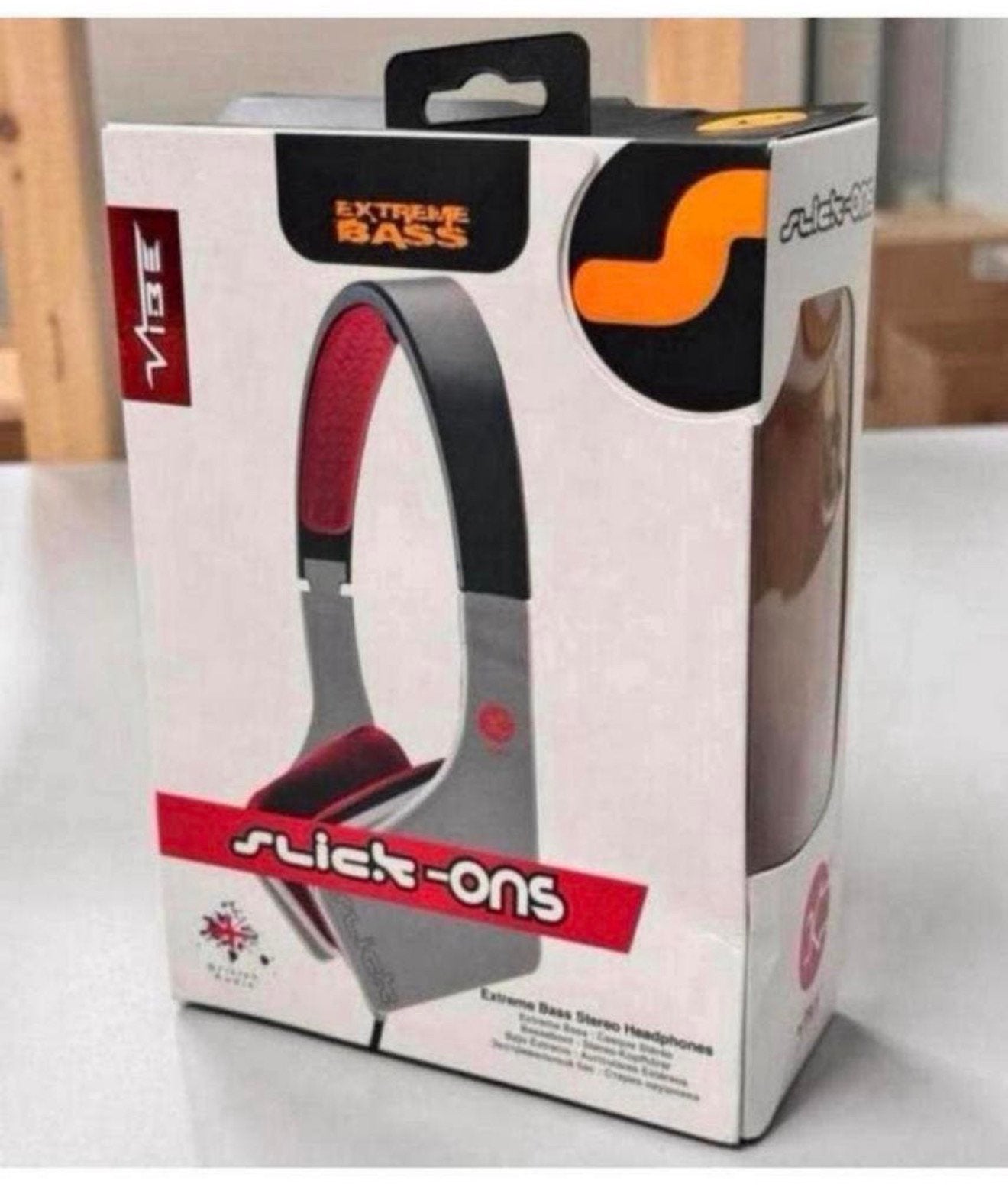 Casque supra-auriculaire Vibe Slick Headphones rouge-noir, TV, Hi-fi & Vidéo, Casques audio, Enlèvement ou Envoi, Neuf, Gaming