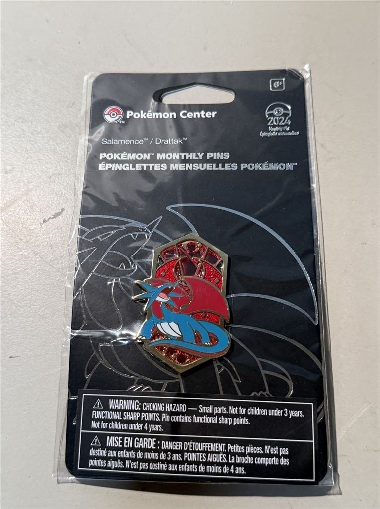 Pokemon Salamence Pin - Maandelijkse Pins - Pokemon center d, Enlèvement ou Envoi, Neuf