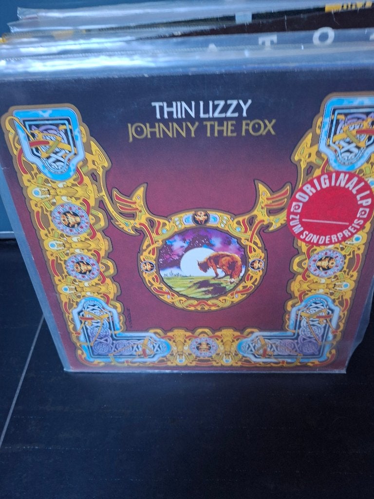 lp - thin lizzy - johnny the fox - bak 4, CD & DVD, Enlèvement ou Envoi, Utilisé, Housse de protection extérieure, Hard rock