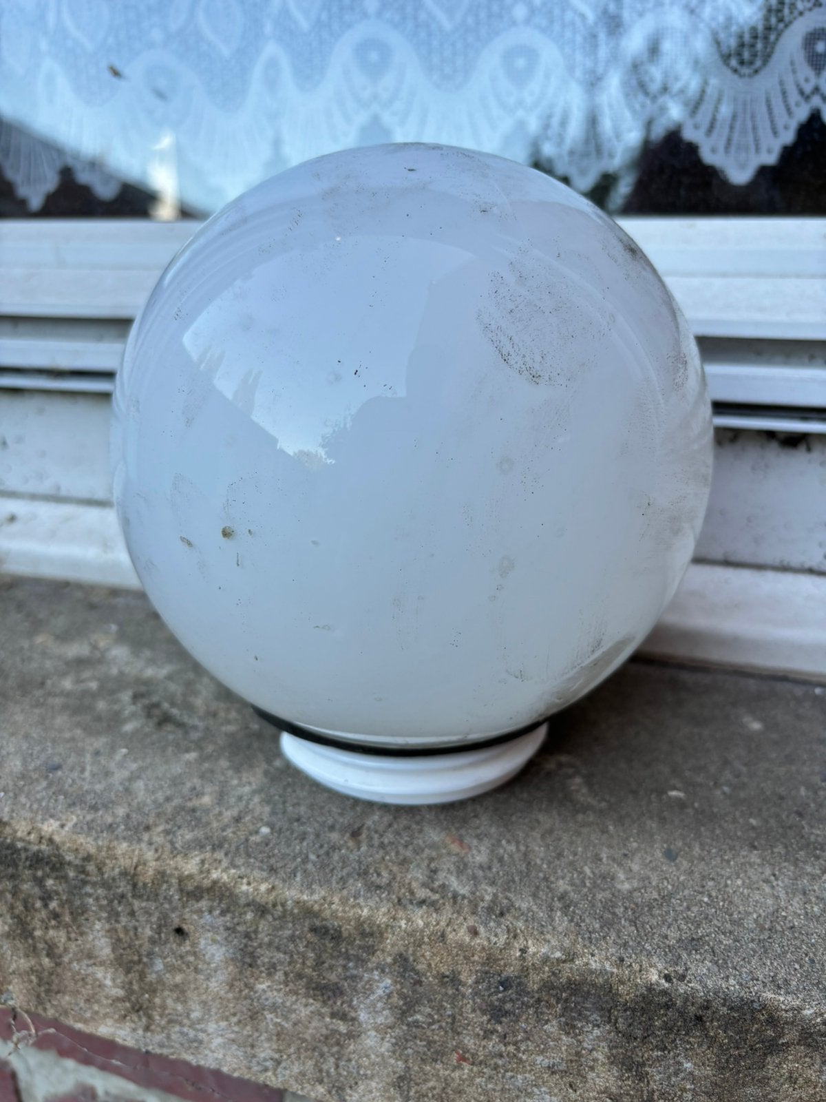 Globe en verre blanc, Blanc, Autres types, Verre, Enlèvement