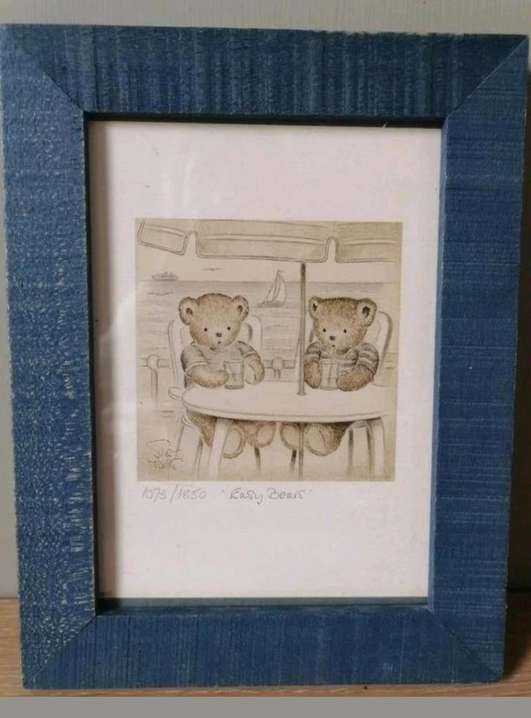 Schets "Easy Bears" in kader, Ophalen