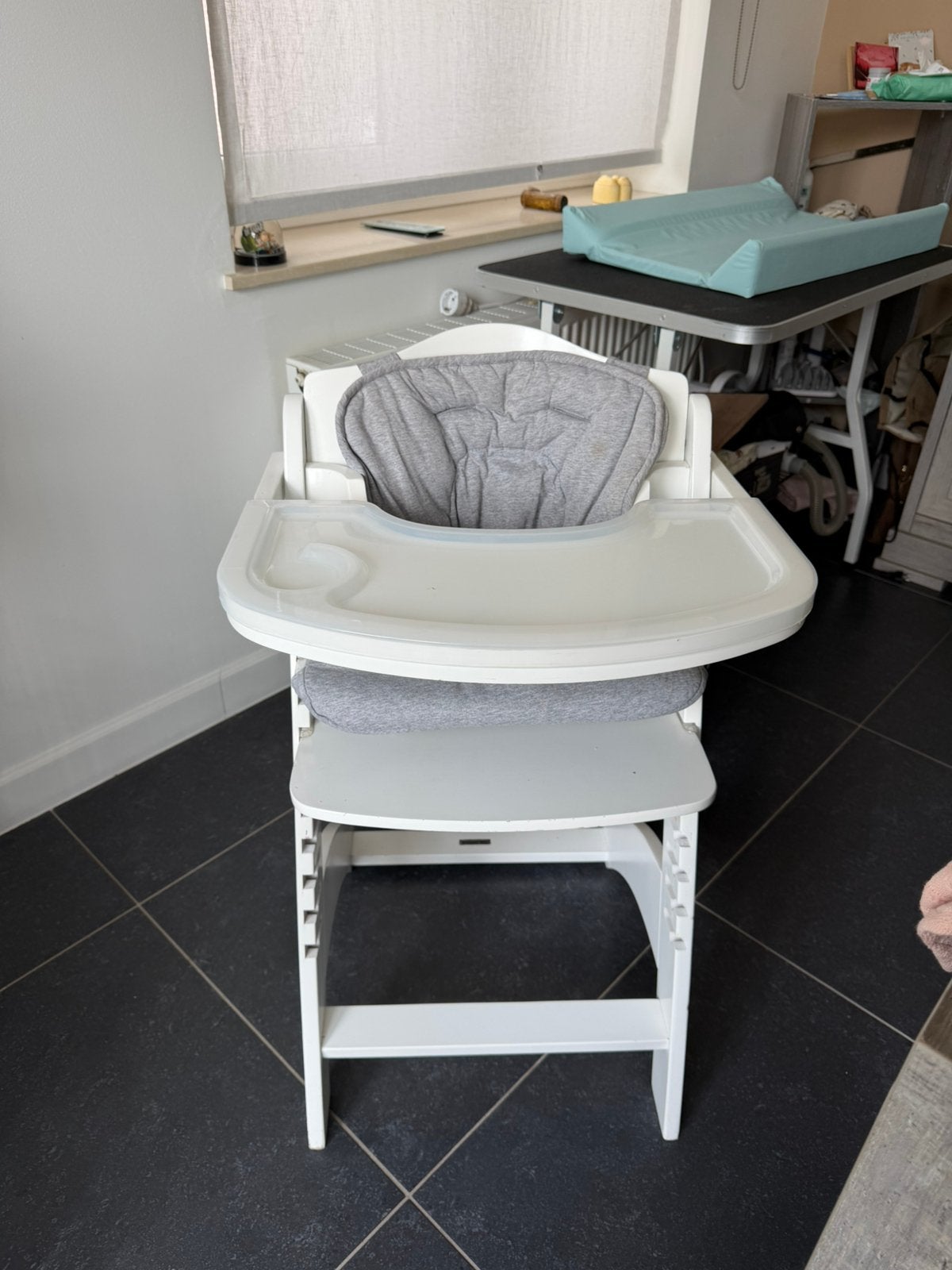 Trip trap stoel wit, Kinderen en Baby's, Ophalen, Zo goed als nieuw, Meegroeistoel