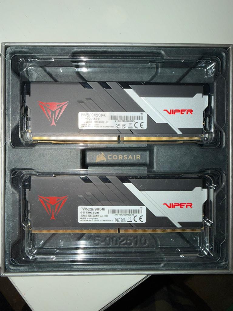 Patriot Viper DDR5 32GB (2x16GB)7200MT/s | Zeer snelle RAM🔥, Computers en Software, RAM geheugen, Ophalen, 32 GB, Zo goed als nieuw