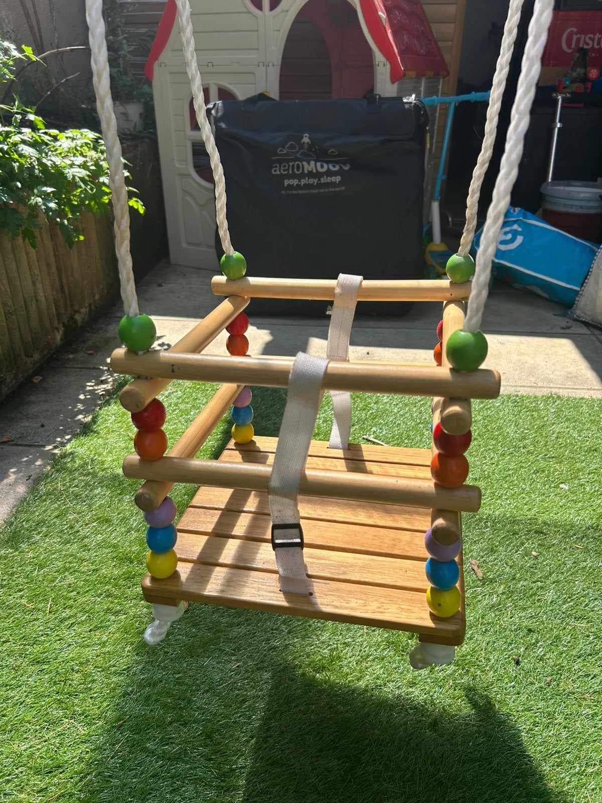 Balançoire en bois pour enfants - bon état, Enfants & Bébés, Enlèvement, Comme neuf