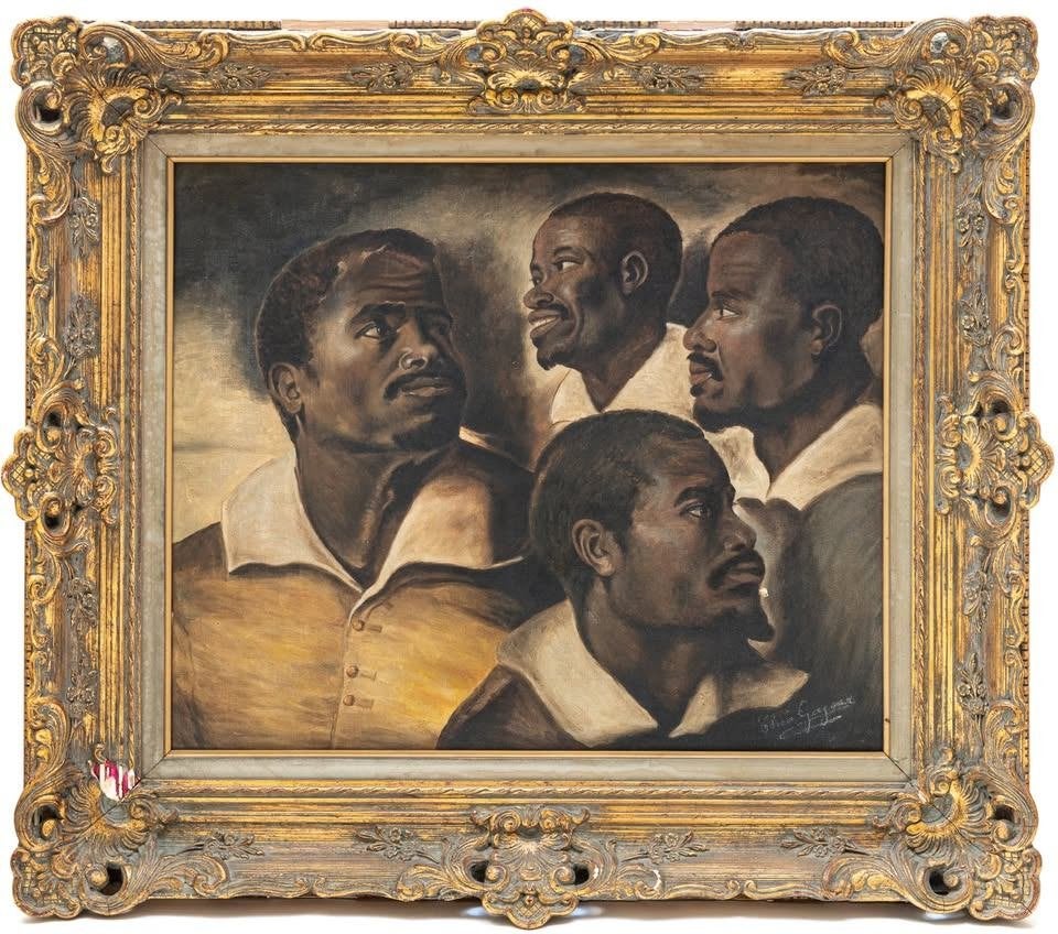 Quatre études de la tête d'un Maure - reproduction, huile, Antiquités & Art, Portrait ou Personnes, Enlèvement ou Envoi, Peinture à l'huile