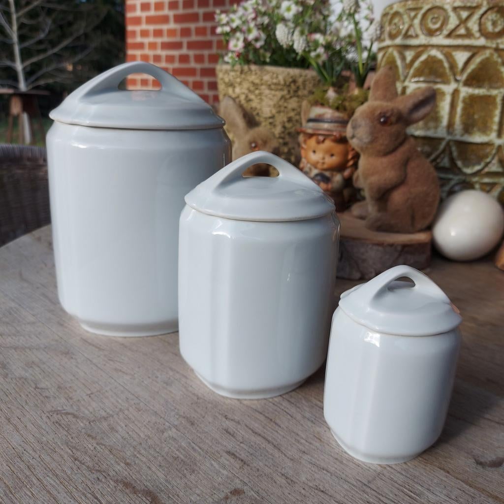 Set de bocaux de rangement/Lourioux/Porcelaine de France, Enlèvement ou Envoi