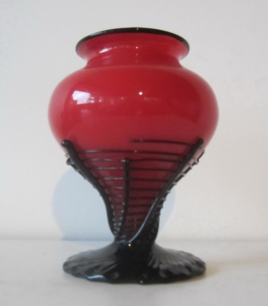 Art deco Tango glas, vaasje Michael Powolny, Loetz, ca 1920, Antiek en Kunst, Verzenden