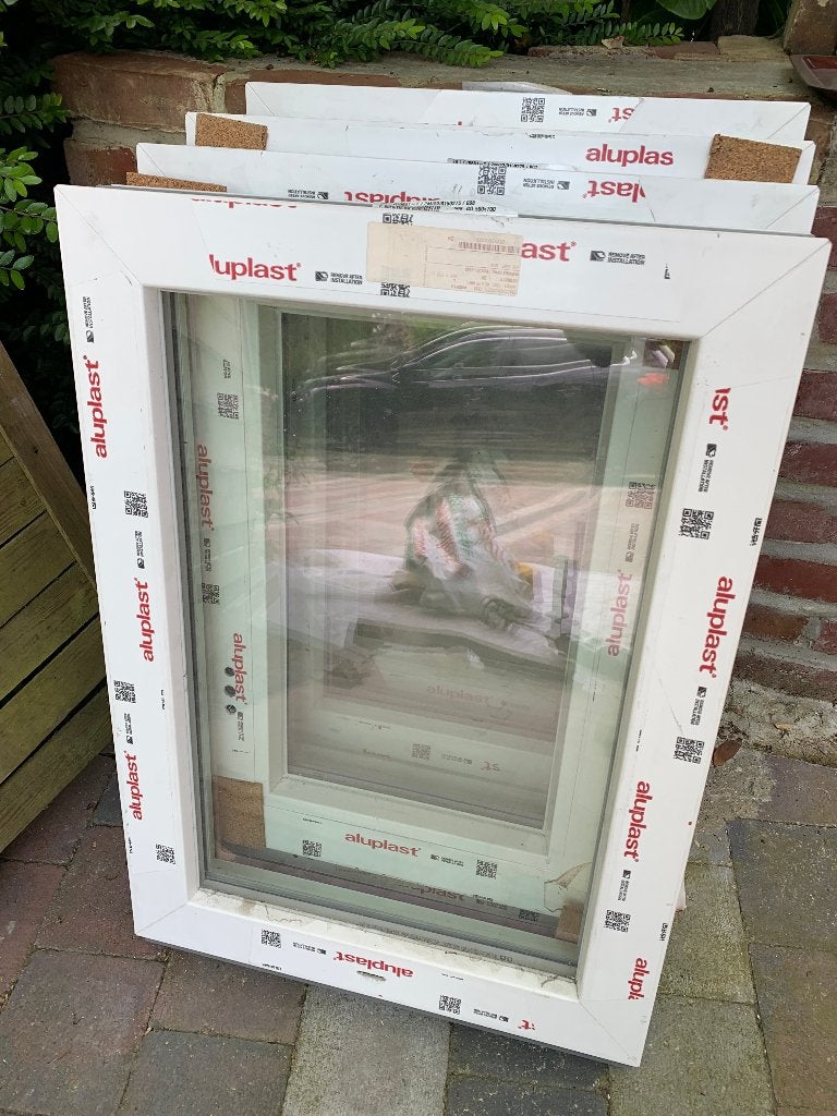 Châssis PVC blancs double vitrage, Neuf, Double vitrage, Fenêtre de façade ou Vitre, Enlèvement
