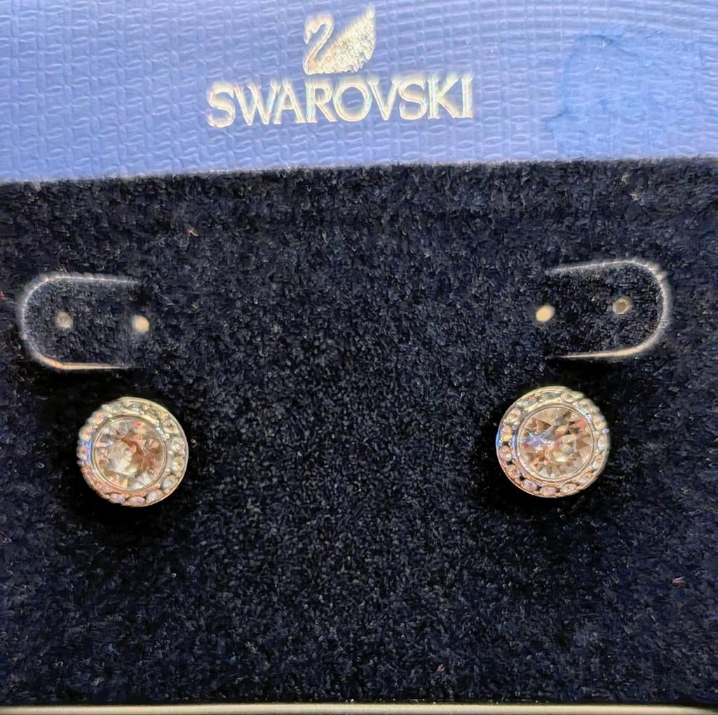 Swarovski Angelic oorknopjes, Enlèvement ou Envoi, Utilisé, Argent, Autres matériaux