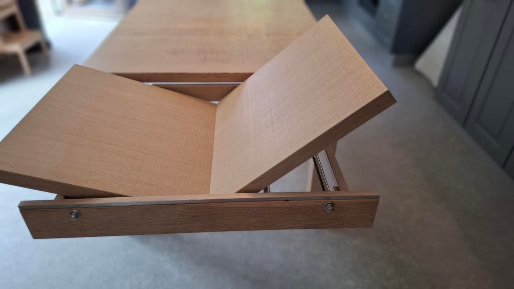 Table avec allonge (6 à 10 places) en bois, Ophalen